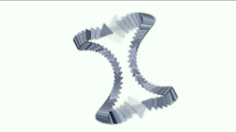 Triangle gear arrow card,technology science,zipper chains geometry recycling. Stock Footage 5500620