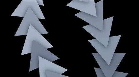 Triangle gear arrow card,technology science,zipper chains geometry recycling. Stock Footage 6569551