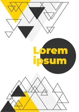 Triangle geometric abstract background with copy space Stock Illustration