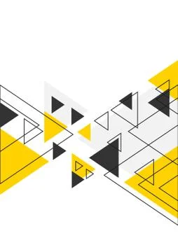 Triangle geometric abstract background with copy space Stock Illustration