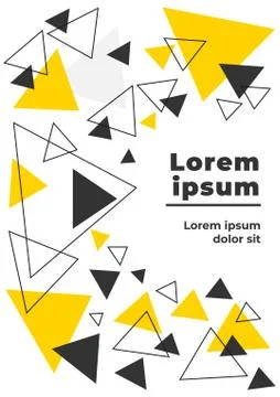 Triangle geometric abstract background with copy space. Stock Illustration