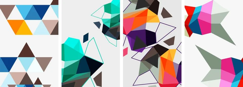 Triangle geometric abstract backgrounds. Vector illustration For Wallpaper Stock Illustration