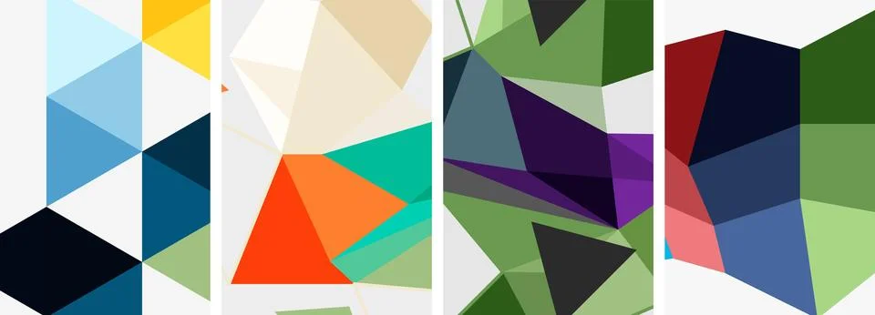 Triangle geometric abstract backgrounds. Vector illustration For Wallpaper Stock Illustration