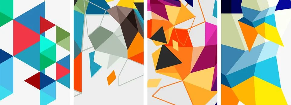 Triangle geometric abstract backgrounds. Vector illustration For Wallpaper 스톡 일러스트