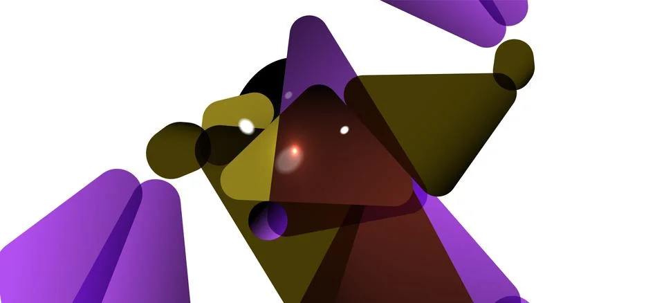 Triangle geometric background in trendy style on light background. Retro vector Stock Illustration