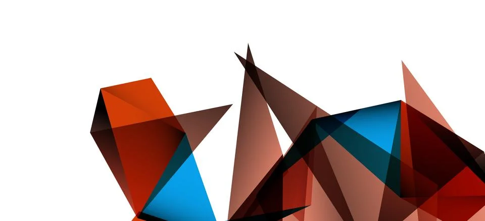 Triangle geometric background in trendy style on light background. Retro vector Stock Illustration