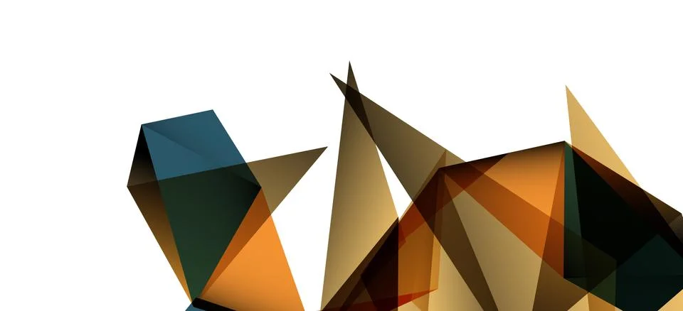 Triangle geometric background in trendy style on light background. Retro vector Stock Illustration