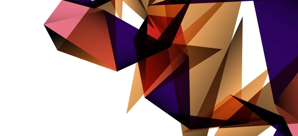 Triangle geometric background in trendy style on light background. Retro vector Stock Illustration