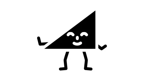 Triangle geometric character glyph icon animation Stock Footage 326747377