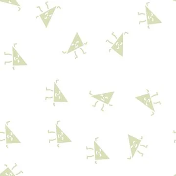 Triangle geometric character glyph vector seamless pattern 스톡 일러스트