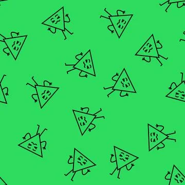 Triangle geometric character vector seamless pattern Illustrazione stock