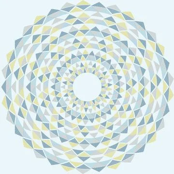 Triangle Geometric Circular Pattern Vector Illustrazione stock