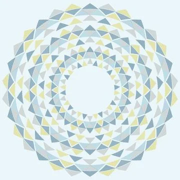 Triangle Geometric Circular Pattern Vector Stock Illustration
