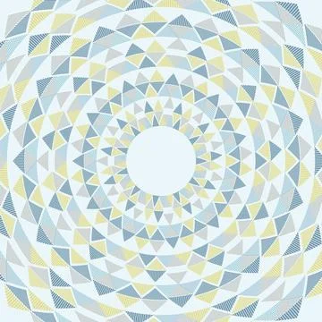 Triangle Geometric Circular Pattern Vector Stock Illustration