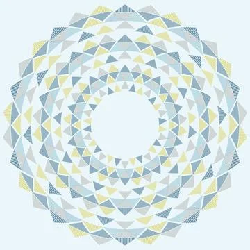 Triangle Geometric Circular Pattern Vector Stock Illustration