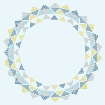 Triangle Geometric Circular Pattern Vector Stock Illustration