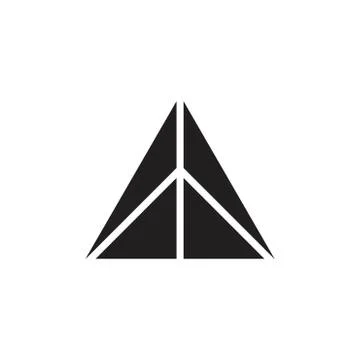 Triangle geometric mosaic pyramid logo vector Illustrazione stock