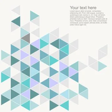 Triangle geometric mosaic vector card or document template Stock Illustration