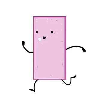 Triangle geometric shape character cartoon vector illustration Stock Illustration