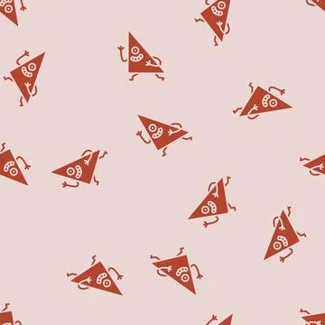 Triangle geometric shape character glyph seamless pattern Illustrazione stock