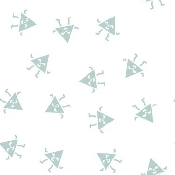 Triangle geometric shape character glyph vector seamless pattern Illustrazione stock