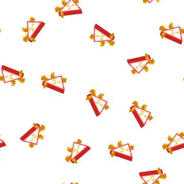 Triangle geometric shape character isometric icon seamless pattern Illustrazione stock