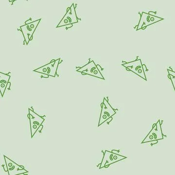 Triangle geometric shape character line seamless pattern Illustrazione stock