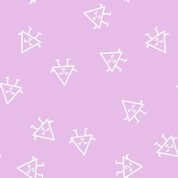 Triangle geometric shape character line vector seamless pattern Stock Illustration