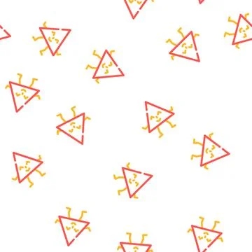 Triangle geometric shape character vector seamless pattern Illustrazione stock
