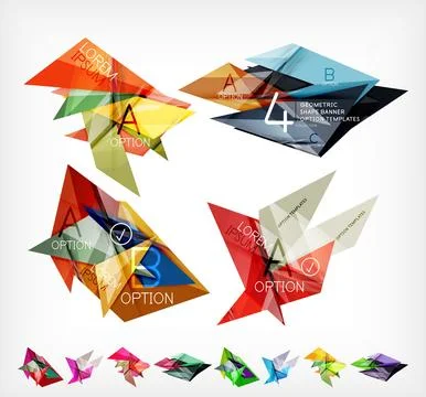 Triangle geometric shaped web boxes イラスト素材