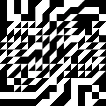 Triangle geometric shapes pattern. black and white Illustrazione stock