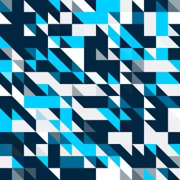 Triangle geometric shapes pattern. black and blue Stockillustratie
