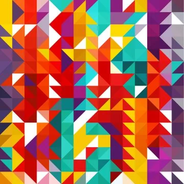 Triangle geometric shapes pattern. colorful Stockillustratie
