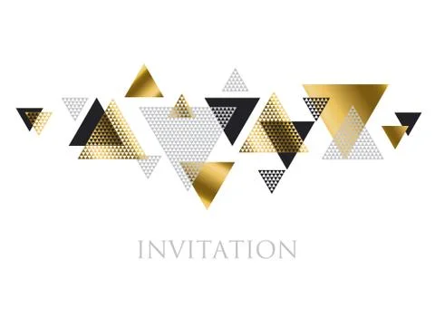 Triangle geometry abstract vector illustration for header, invitation, banner Stock Illustration