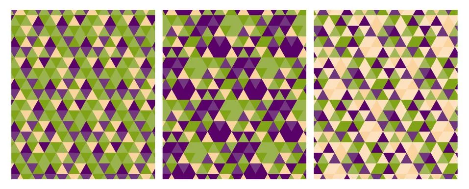 Triangle  geometry color seamless pattern. Stock Illustration