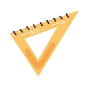 Triangle geometry ruler Stock Illustration