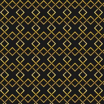 Triangle Golden Art Deco Triangle Seamless Background Stock Illustration