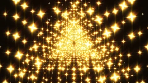 Triangle with golden stars. Seamless loop Stock Footage 103353585