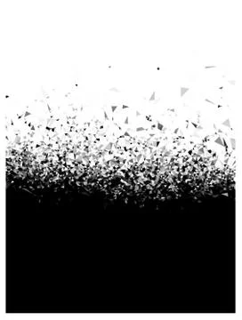 Triangle gradient background in black and white Stock Illustration