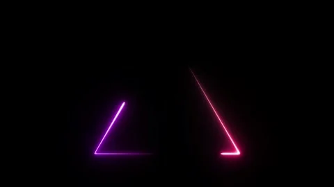 Triangle Gradient Chasing Lines running around Overlay effect Stock Footage 322791082