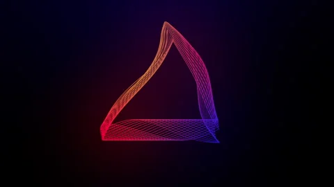 Triangle Gradient Line curve, shape circle pattern, background Stock Footage 245067850