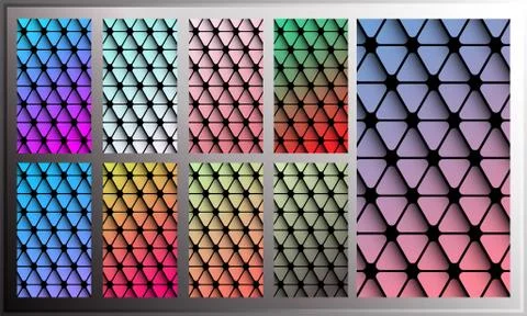 Triangle gradient wallpaper for smartphone screen Stock Illustration