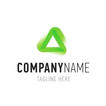 Triangle green abstract isolated element for logo design. Corporate identity Stock Illustration