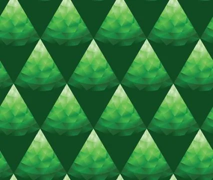 Triangle green polygon geometry seamless pattern. Illustrazione stock