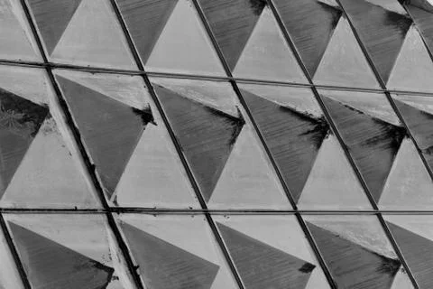 Triangle grey shadow geometric pattern line architecture background Foto stock