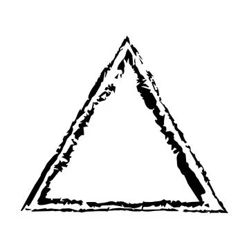 Triangle grunge texture element frame border shape icon for decorative vint.. Illustrazione stock