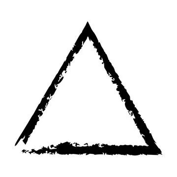 Triangle grunge texture element frame border shape icon for decorative vint.. Illustrazione stock