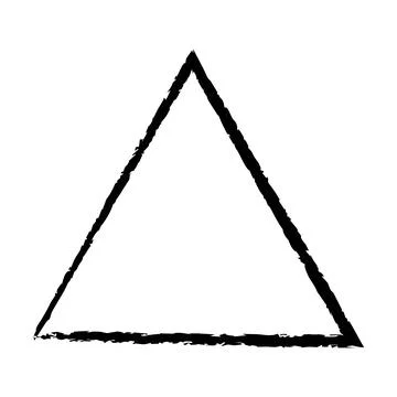 Triangle grunge texture element frame border shape icon for decorative vint.. Illustrazione stock