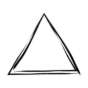 Triangle grunge texture element frame border shape icon for decorative vint.. Stock Illustration