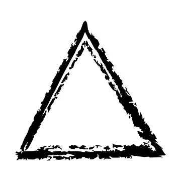 Triangle grunge texture element frame border shape icon for decorative vint.. Illustrazione stock